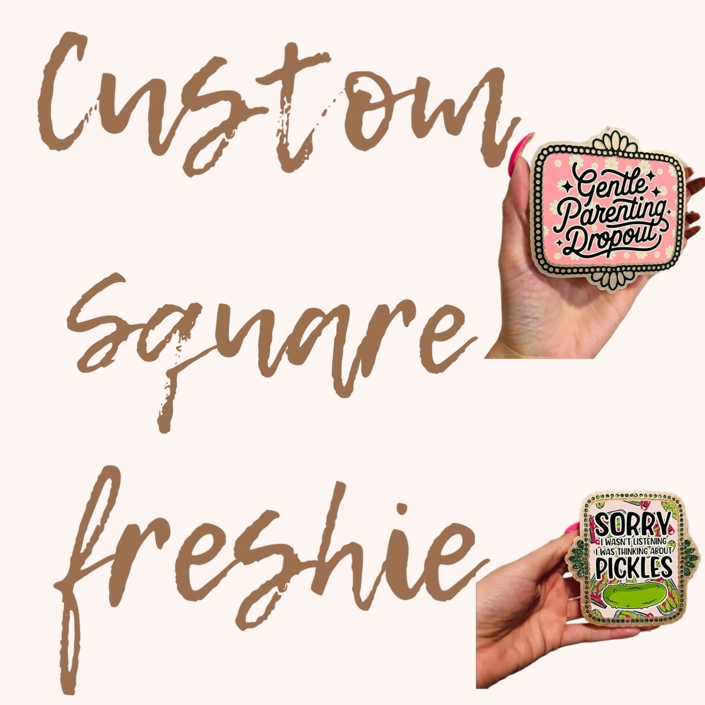 custom square freshie